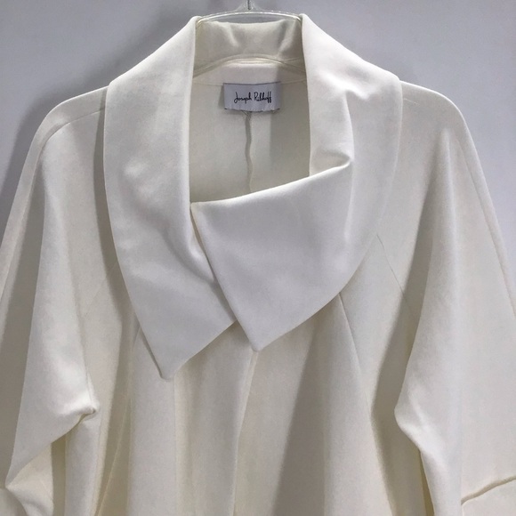 Joseph Ribkoff Classic Cocoon Jacket Coat Scuba Fabric Career Creme Size 14 - Picture 6 of 10